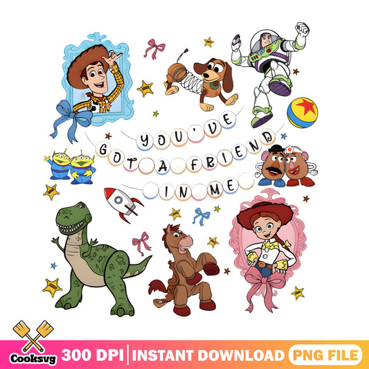 Toy Story You've Got A Friend In Me PNG, Woody Buzz PNG, Disney PNG