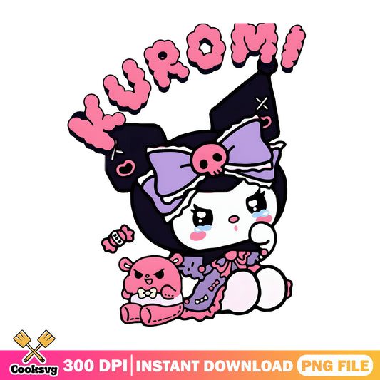 Kuromi Sanrio PNG, Cute Kuromi Clipart, Sanrio PNG