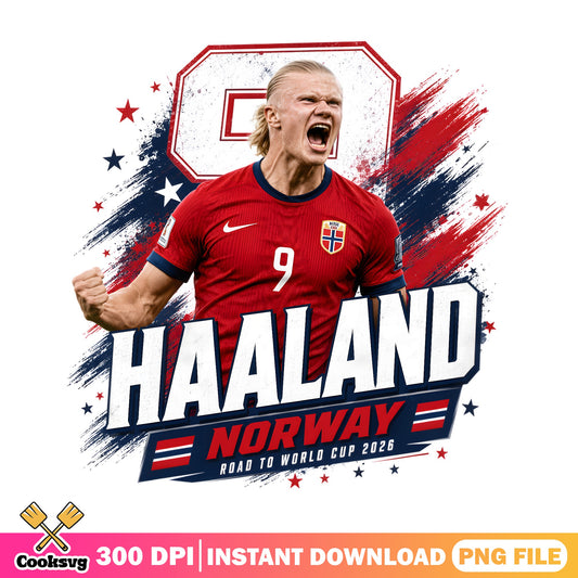 Haaland Norway Road To World Cup 2026 PNG, Soccer PNG, Football PNG