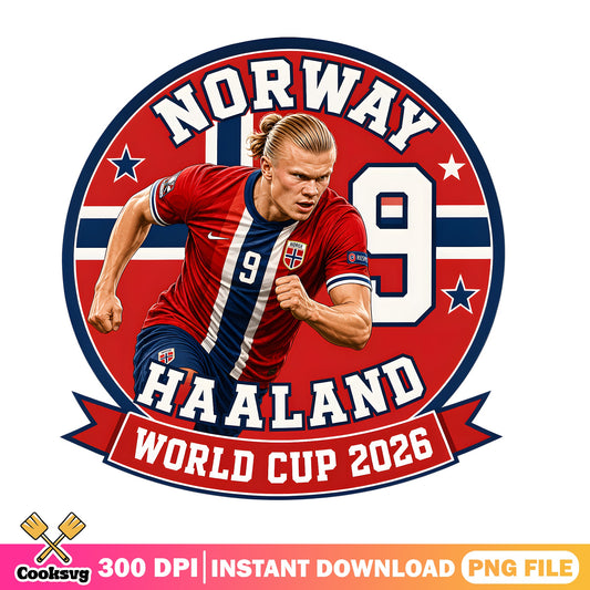 Haaland Norway World Cup 2026 PNG, Soccer Player PNG, Football PNG