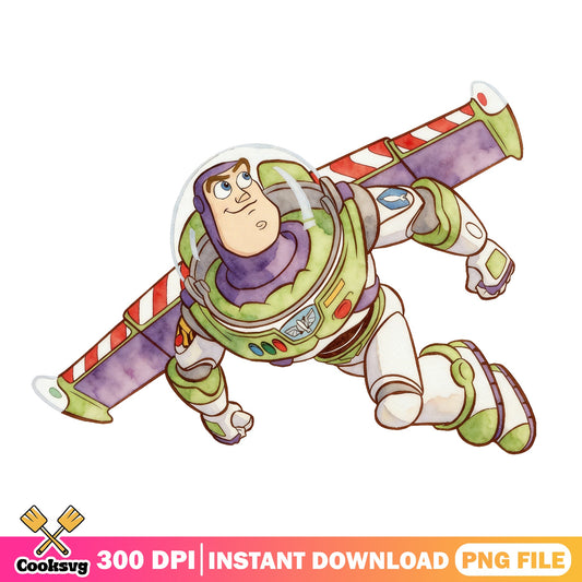 Buzz Lightyear Watercolor PNG, Toy Story PNG, Disney PNG