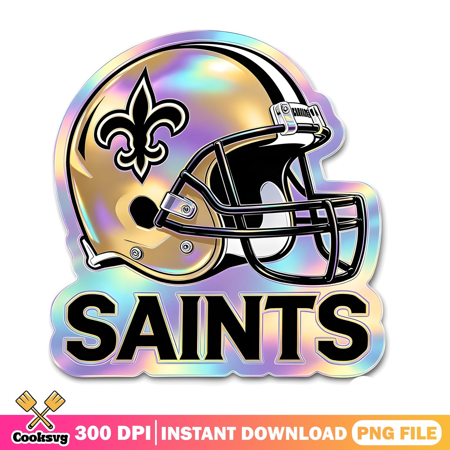 New Orleans Saints Helmet PNG, Saints NFL PNG, Football PNG