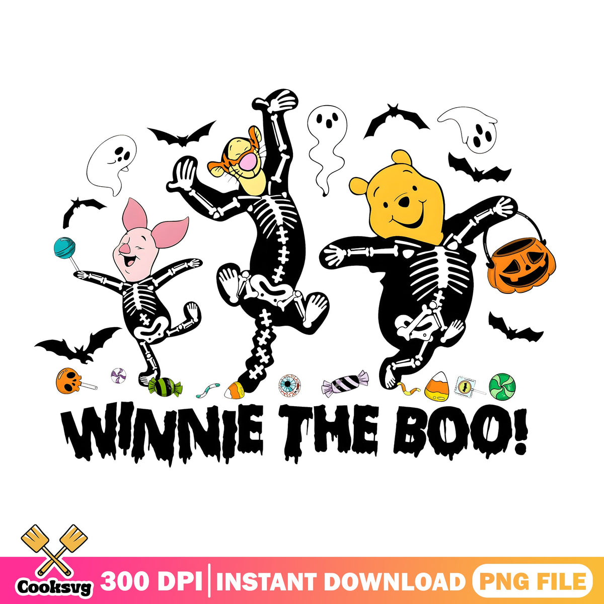 Pooh Tigger Skeleton Dance PNG, Winnie The Boo PNG, Skeletons PNG
