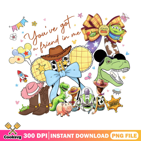 Toy Story You've Got A Friend In Me PNG, Woody PNG, Disney PNG