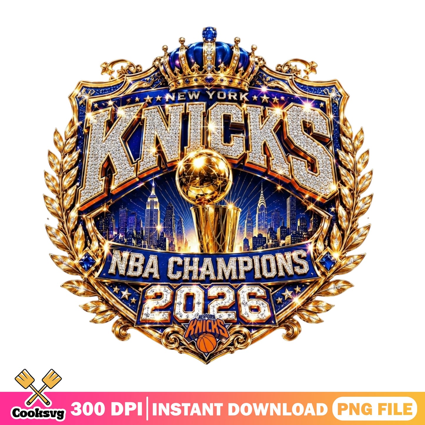 New York Knicks NBA Champions 2026 PNG, Knicks PNG, Basketball PNG