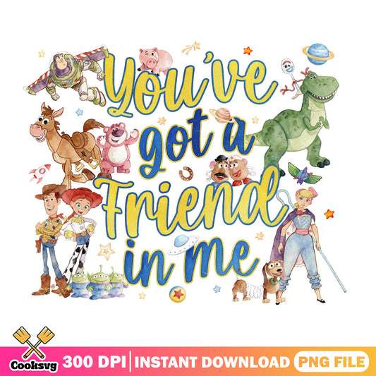 Toy Story You've Got A Friend In Me PNG, Woody Buzz PNG, Disney PNG