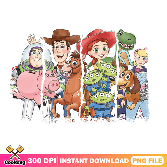 Toy Story Characters Bundle PNG, Woody Buzz Lightyear PNG, Disney PNG