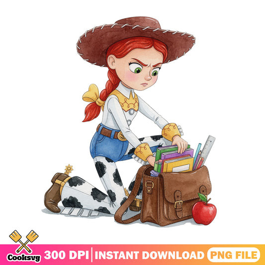 Jessie Toy Story Back To School PNG, Disney PNG, Teacher PNG