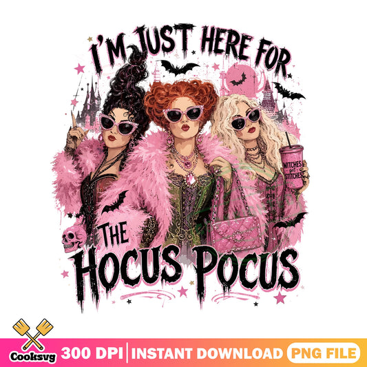 Hocus Pocus Sanderson Sisters PNG, Halloween Witch PNG, Pink Halloween PNG