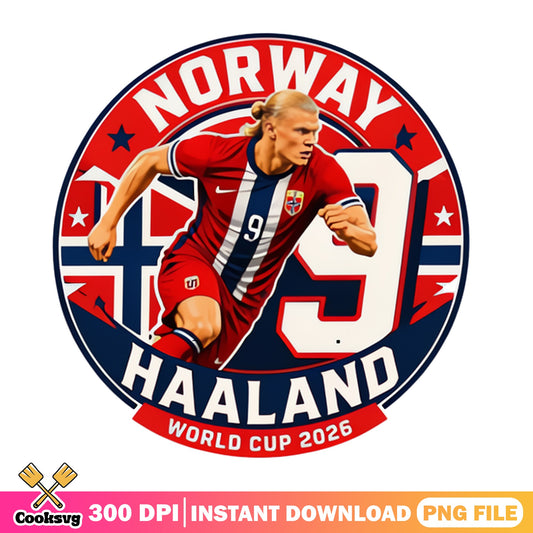 Haaland Norway World Cup 2026 PNG, Soccer Player PNG, Football PNG