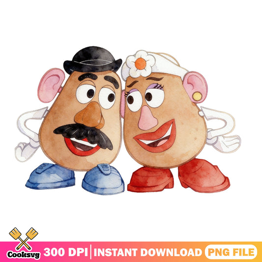 Mr And Mrs Potato Head Couple PNG, Toy Story PNG, Disney PNG