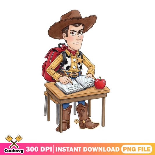 Woody Toy Story Back To School PNG, Disney PNG, School PNG