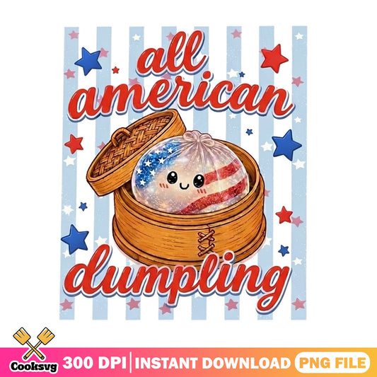 All American Dumpling PNG, 4th Of July PNG, Patriotic PNG