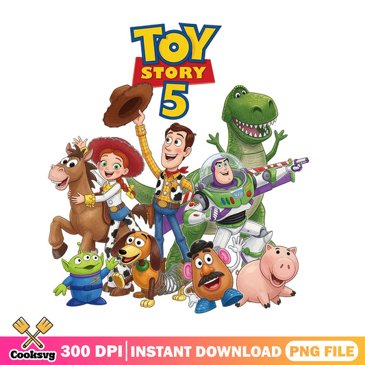 Toy Story 5 Characters PNG, Disney Pixar PNG, Woody Buzz PNG