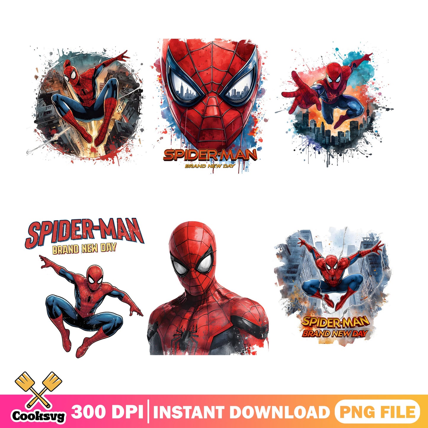 Spider-Man Brand New Day PNG Bundle, Marvel PNG, Superhero PNG