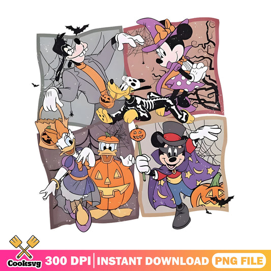 Mickey And Friends Halloween PNG, Disney Halloween PNG, Trick Or Treat PNG