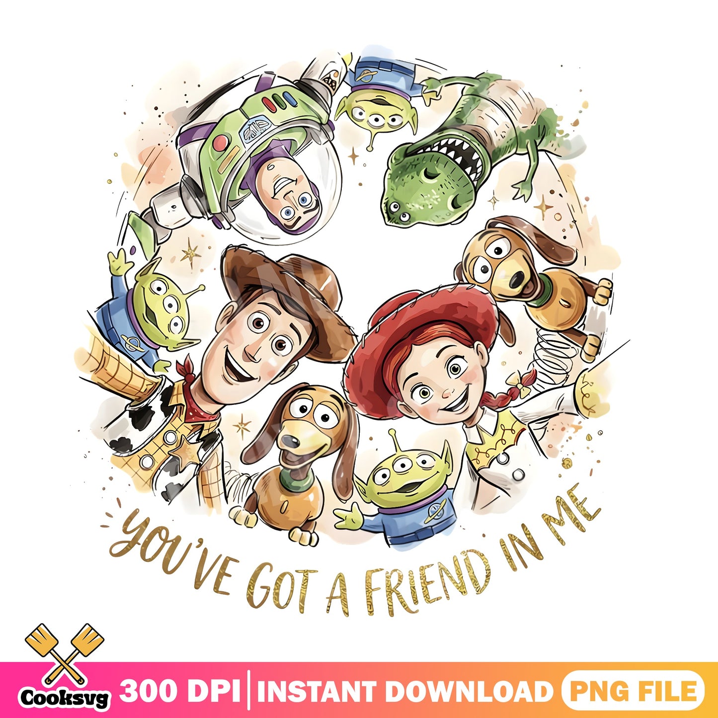 Toy Story You've Got A Friend In Me PNG, Woody Buzz PNG, Disney PNG