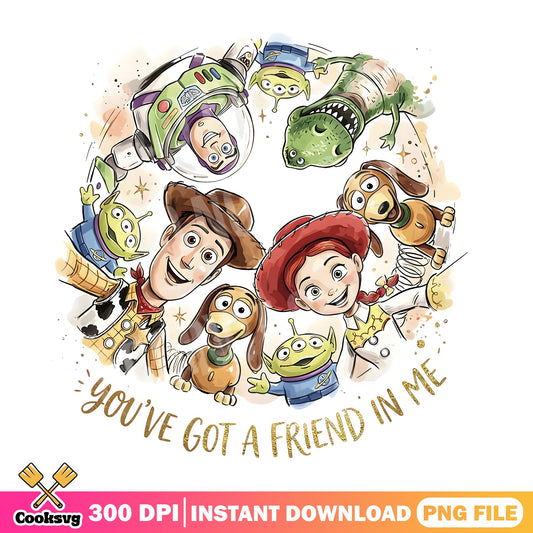 Toy Story You've Got A Friend In Me PNG, Woody Buzz PNG, Disney PNG