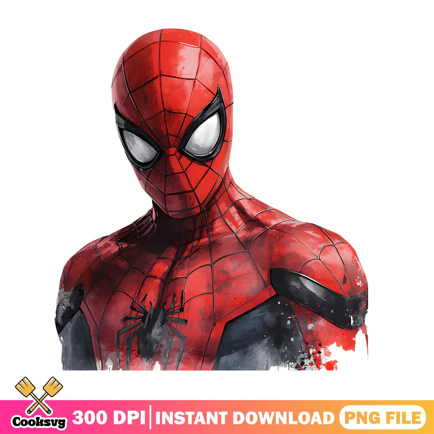 Spiderman Watercolor PNG, Marvel Superhero PNG, Spider Man PNG