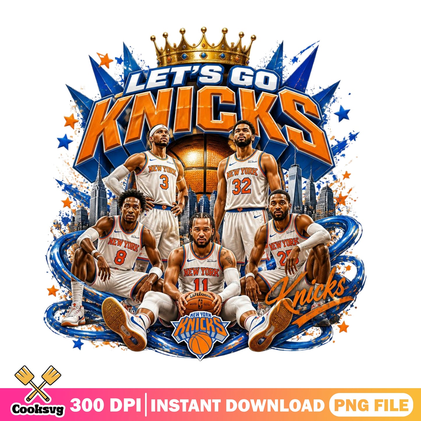 New York Knicks PNG, Lets Go Knicks Basketball Team PNG, NBA PNG