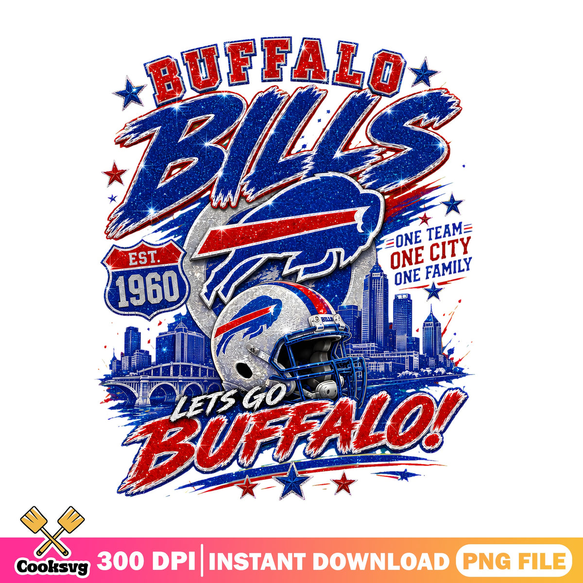 Buffalo Bills Let's Go PNG, NFL Bison Helmet PNG, Bills Pride PNG