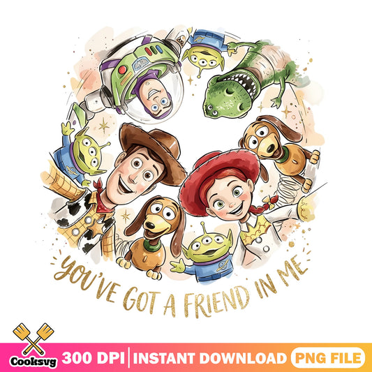Toy Story You've Got A Friend In Me PNG, Disney PNG, Woody Buzz PNG
