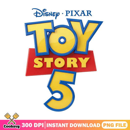 Toy Story 5 PNG, Disney Pixar PNG, Toy Story Logo PNG