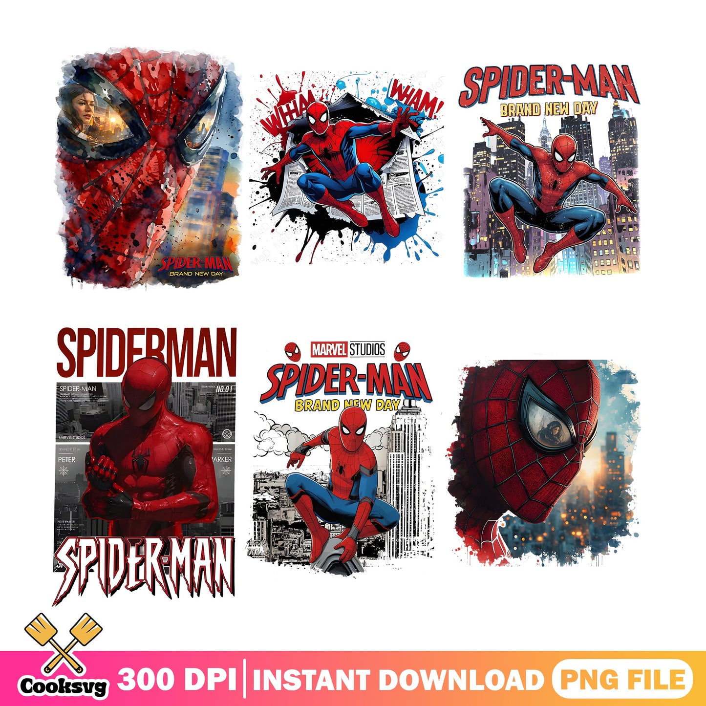 Spider-Man Brand New Day PNG Bundle, Marvel PNG, Superhero PNG