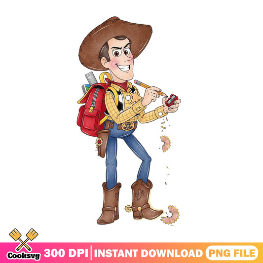 Woody Back To School PNG, Toy Story Disney PNG, First Day Of School PNG