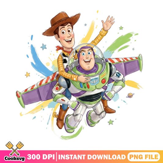 Woody And Buzz Lightyear Toy Story PNG, Disney PNG, Pixar PNG