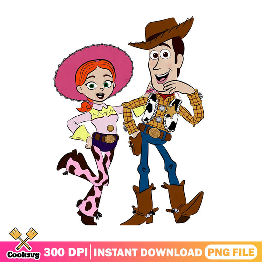 Woody And Jessie Toy Story PNG, Disney Pixar PNG, Cowboy PNG