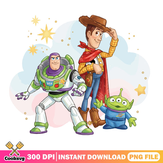 Toy Story Characters PNG, Woody Buzz Lightyear PNG, Disney PNG