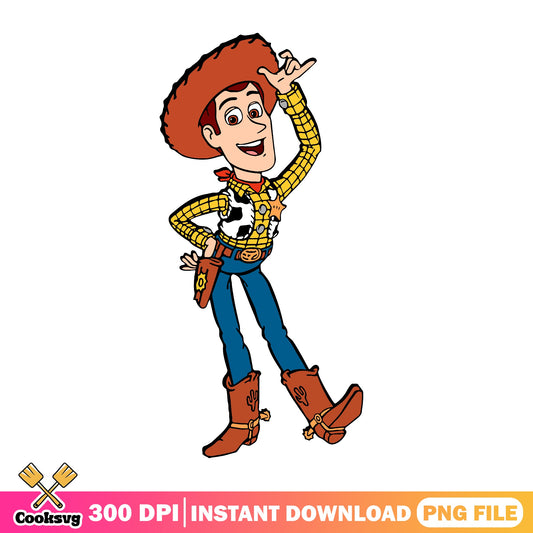 Woody Toy Story PNG, Disney Pixar PNG, Cowboy Character PNG