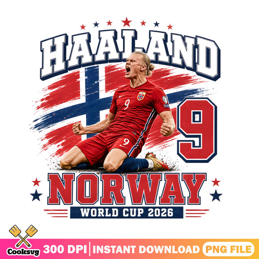 Haaland Norway World Cup 2026 PNG, Soccer Player PNG, Football PNG