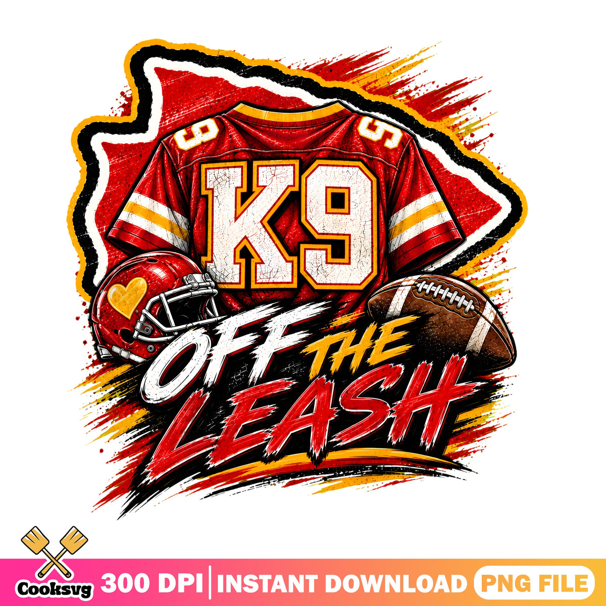 Kansas City Chiefs K9 PNG, Off The Leash PNG, Football Jersey PNG