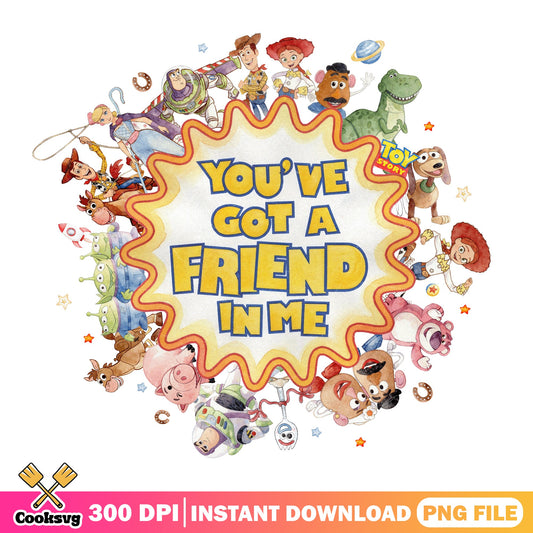 Toy Story You've Got A Friend In Me PNG, Disney PNG, Woody Buzz PNG