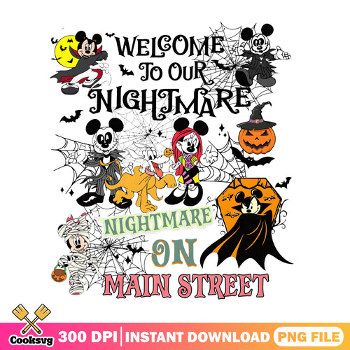Nightmare Mickey PNG, Halloween Vampire PNG, Spooky Main Street PNG