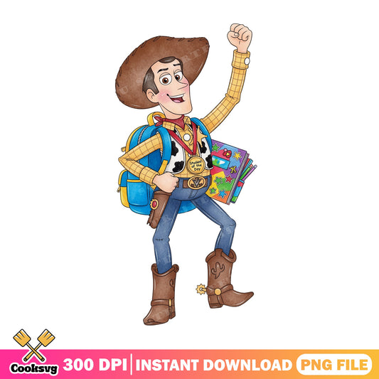 Woody Toy Story Back To School PNG, Disney PNG, School PNG