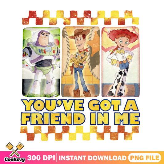 Toy Story You've Got A Friend In Me PNG, Woody Buzz PNG, Disney PNG