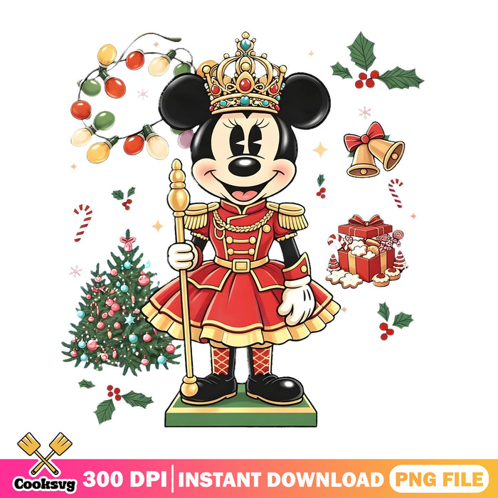 Minnie Nutcracker Crown PNG, Christmas Tree PNG, Disney Xmas PNG