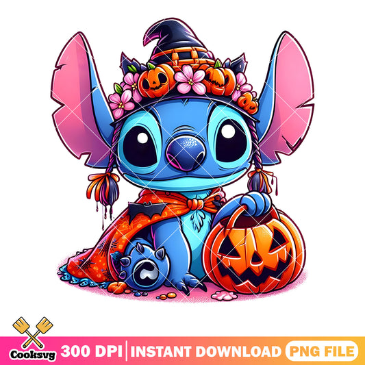 stitch witch costume png, halloween png, wicked pumpkin carvings​ png