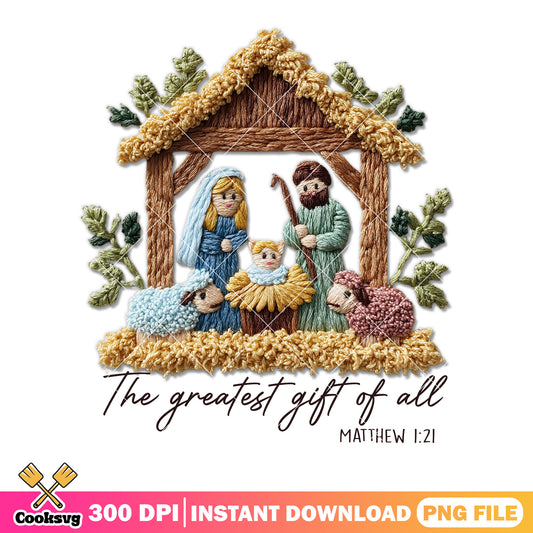 the greatest gift of all png, christmas decor png, noel png